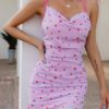New Trend Cowl Neck Printed Backless Dress - Image 4