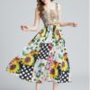 Runway Holiday Sunflower Print Long Sundress
