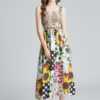 Runway Holiday Sunflower Print Long Sundress - Image 6