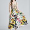 Runway Holiday Sunflower Print Long Sundress - Image 4