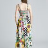 Runway Holiday Sunflower Print Long Sundress - Image 3