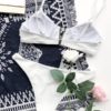 Solid V Neck Tank Bikini Sets With Zipper - Image 6