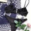 Solid V Neck Tank Bikini Sets With Zipper - Image 8