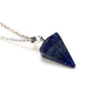 Spearhead Gemstone Necklace Pendulum Crystal Style Silver Chain Link - Image 3