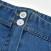 Denim Buttons Cowboy Natural Waist Skinny Shorts - Image 4