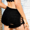 Denim Shorts Cotton Straight Extra Short Casual Grommets Hot - Image 4