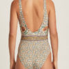 Printed Cut Out Off-The-Shoulder Irregular Sexy One Piece Swimsuits - Image 6