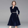 Single-Breasted Long Sleeve Vintage Dress - Image 4