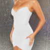 Sleeveless Rhinestones Chain Sexy Backless Sheath Bodycon Dresses - Image 4