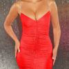 Sleeveless Rhinestones Chain Sexy Backless Sheath Bodycon Dresses - Image 5