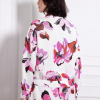 Casual Floral Print Plus Size Cotton Linen Comfortable Single Breasted Loose Jacket Outwear - Image 2