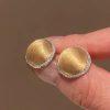 Classic Retro Design High-End Wire Inlaid Diamond Round Earrings - Image 6