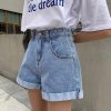 Cowboy High Waisted Slim Cotton A-line Jeans Denim Shorts - Image 5