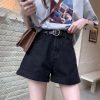 Cowboy High Waisted Slim Cotton A-line Jeans Denim Shorts - Image 7