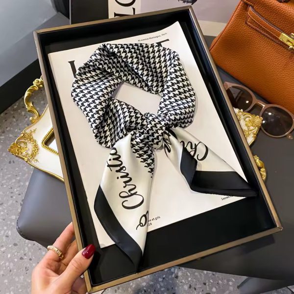 Elegant Silk Fashion Square Neck Tie Satin Scarf