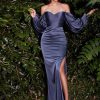 Floor-Length Fashion Satin Fabric Bridesmaid Dresses - Image 2