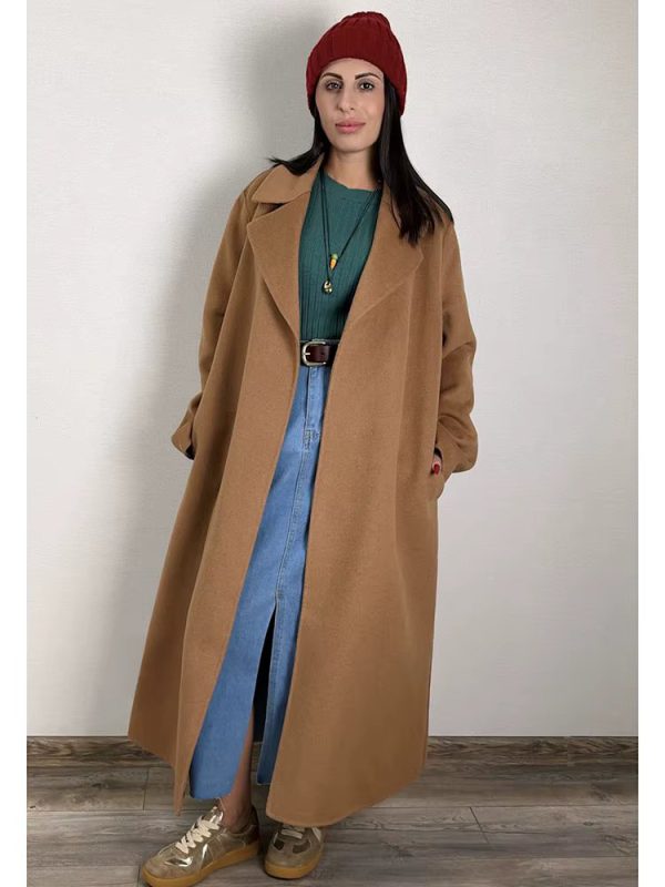 High Waist A Line Fashion Maxi Denim Jeans Long Skirt With Slit - Image 5