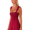 Lace-up Fashion Robe Skinny Slim Fit Square Collar Mini Dress - Image 2