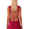 Lace-up Fashion Robe Skinny Slim Fit Square Collar Mini Dress - Image 4