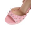 Metal Rivet Fashion Strap Platform Stripper High Heels Sandals - Image 8