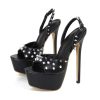 Metal Rivet Fashion Strap Platform Stripper High Heels Sandals - Image 2
