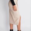 Split High Waist Fashion Zipper PU Front Slit Faux Leather Skirts - Image 5