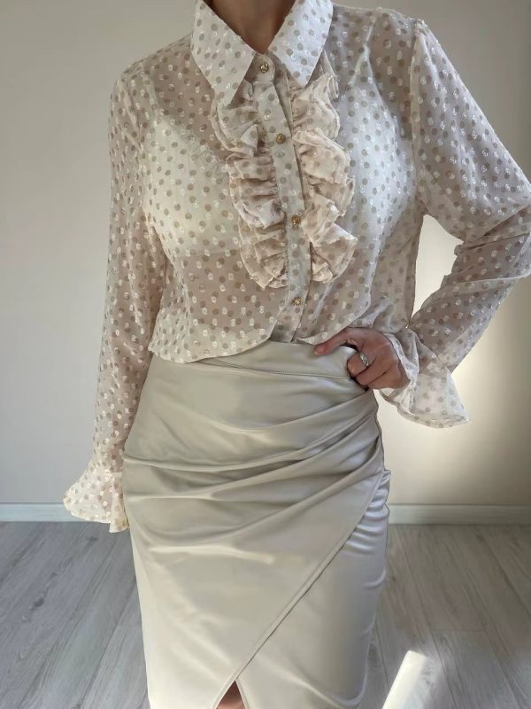 Split High Waist Fashion Zipper PU Front Slit Faux Leather Skirts - Image 11