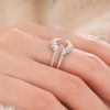 925 Sterling Silver Sunflower Enhancer Adjustable Cubic Zircon Fine Ring - Image 5