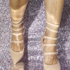Buckle Fashion Nude High Heels Pointed Toe Pumps - Image 4