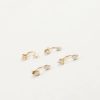 C-shaped Elegant Front and Back Waterdrop Pattern Zircon Stainless Steel Earrings - Image 4