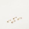 C-shaped Elegant Front and Back Waterdrop Pattern Zircon Stainless Steel Earrings - Image 6