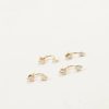 C-shaped Elegant Front and Back Waterdrop Pattern Zircon Stainless Steel Earrings - Image 7