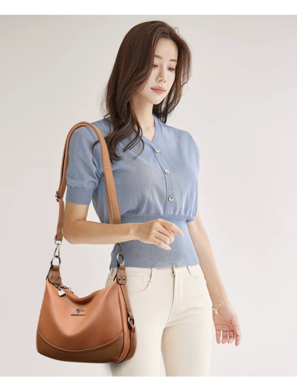 Casual High-Quality Leather Messenger Luxury Designer Shoulder Crossbody Bag - Image 10
