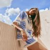Casual Printed Turn Down Collar Loose Blouse Shirt & Loose Mini Shorts Sets - Image 5