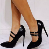 Chic Black Mary Jane  Pointed Toe Stiletto High Heels - Image 4
