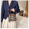 Designer Zipper Small Bucket Fashion Shoulder Bag With Brown Doll Charm