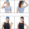 Elastic Solid Color Turban Headwrap Hair Hoop Stretch Fit for Makeup And Workouts - Image 4