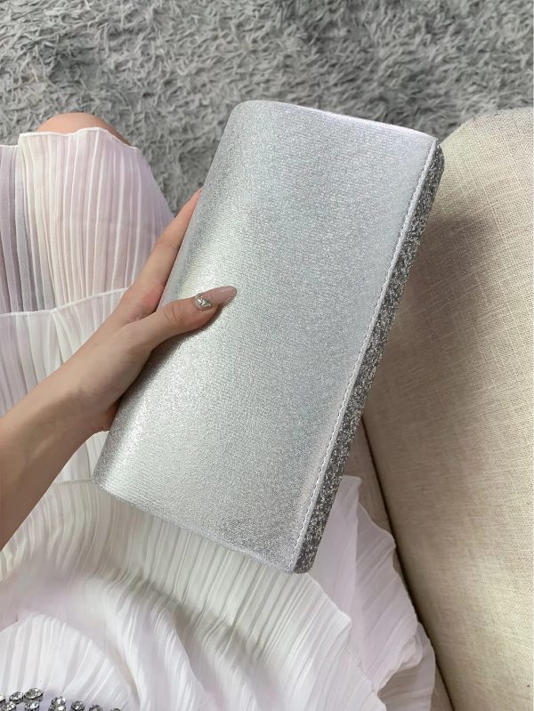 Elegant And Fashionable Glitter Bling And Shiny Envelope Clutch Bag - Image 16