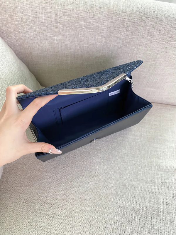 Elegant And Fashionable Glitter Bling And Shiny Envelope Clutch Bag - Image 18