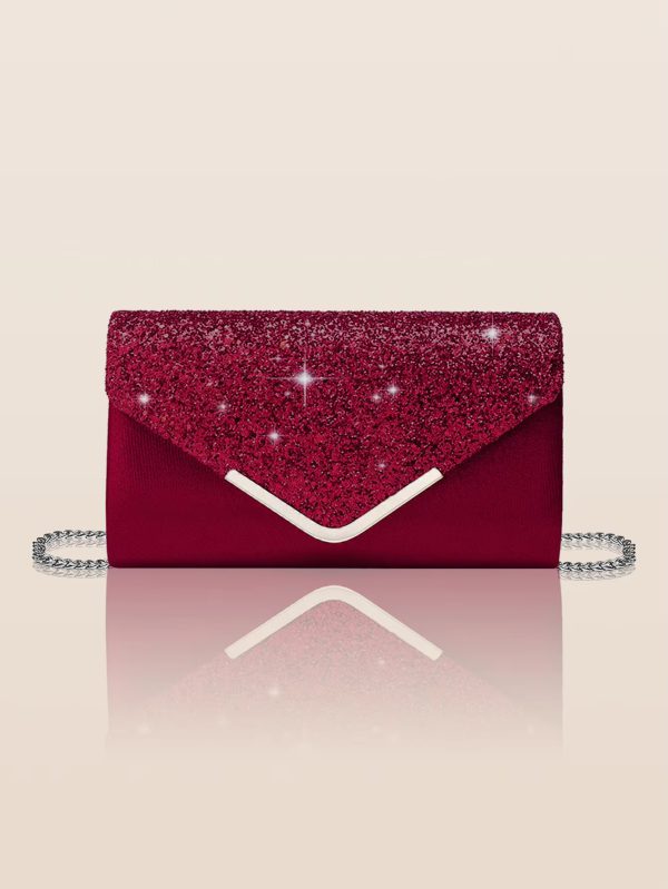 Elegant And Fashionable Glitter Bling And Shiny Envelope Clutch Bag - Image 20