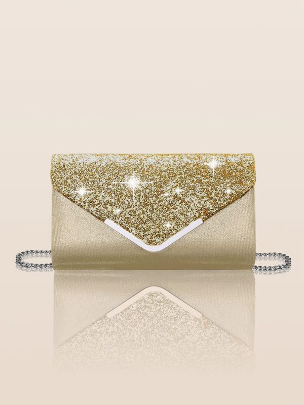 Elegant And Fashionable Glitter Bling And Shiny Envelope Clutch Bag - Image 22