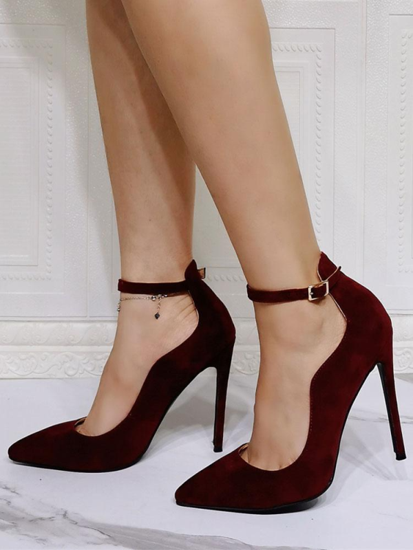 Elegant Ankle Strap Prom High Heel Pump - Image 4