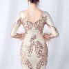 Elegant Backless Mini Sequin Bodycon Long Sleeve Evening Dresses - Image 17