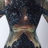 Elegant Backless Mini Sequin Bodycon Long Sleeve Evening Dresses - Image 20