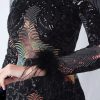 Elegant Backless Mini Sequin Bodycon Long Sleeve Evening Dresses - Image 3