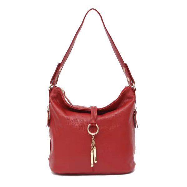 Elegant Genuine Leather Charming Ring Shoulder Bag - Image 2