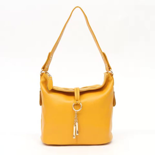 Elegant Genuine Leather Charming Ring Shoulder Bag