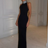 Elegant High Neck Fashion Sleeveless Maxi Dress - Image 2