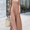 Elegant High Waisted Wide Leg Long Casual One Pieces