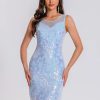 Elegant See Through Sequin Fashion Short Dress - Image 17